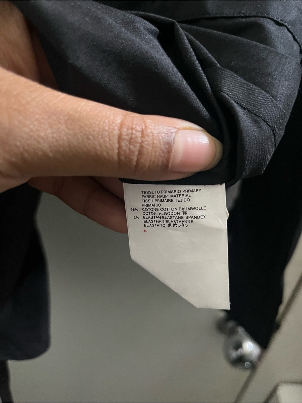 Oreesi Fashion Paris Black Long-Sleeve Dress Shirt with Contrast Collar - Picture 10 of 10